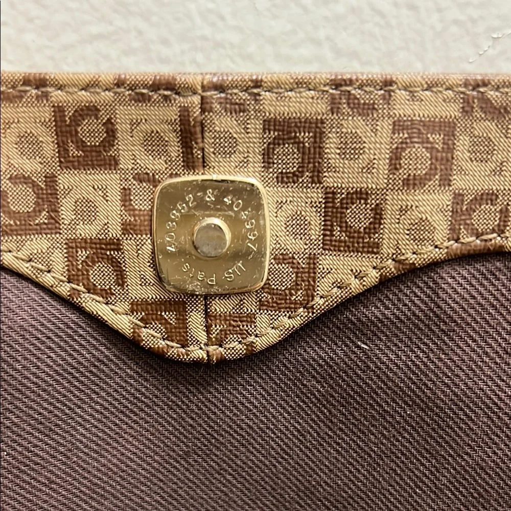 Liz Claiborne Brown Patterned Messenger’s or crossbody Bag